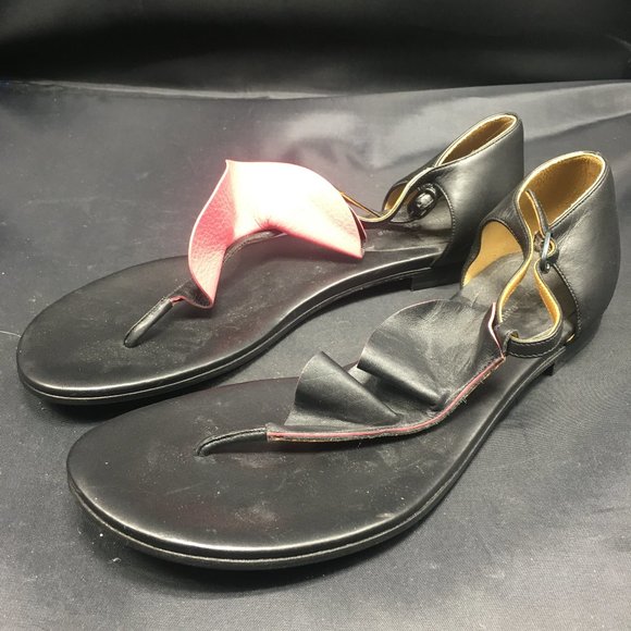 Balenciaga Black Floral Sandals - Picture 1 of 12